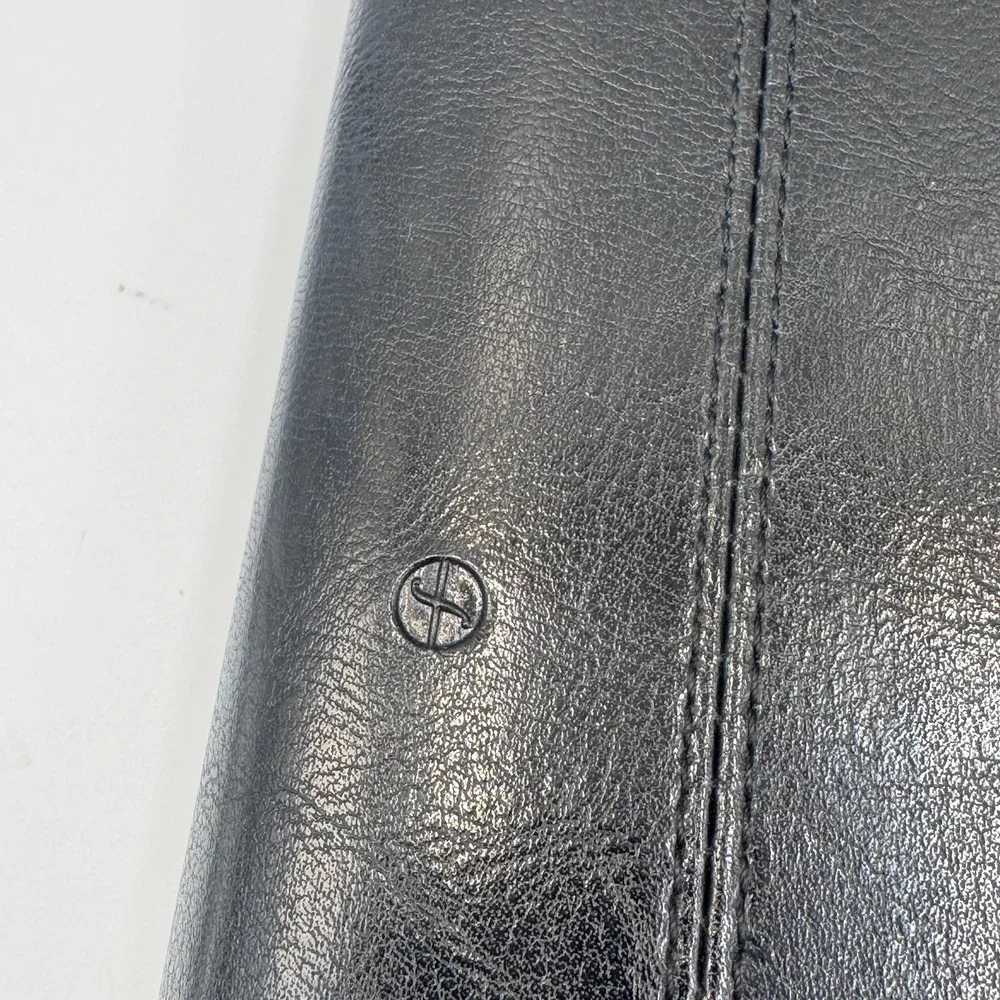 Foray Black Faux Leather Zippered Professional Portfolio Business Padfolio Case